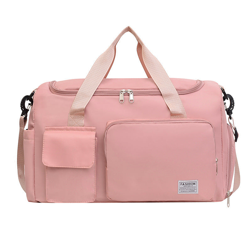 Twirl and train bag. Light weight, durable, and water resistant duffel bag for kids. Easy to fold up and carry things. Separate compartment for shoes.